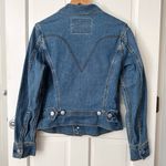 Levi's  Western Trucker Blue Denim Jean Jacket Cropped Juniors Size L (M) Photo 1