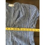 CP Shades  Womens Small Blue Striped Linen Tunic Mini Dress V Neck Coastal Resort Photo 5