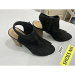 Apt. 9 Womans  Size 7 M 73277 Black Slip On Peep Toe Zip Sling Back Heel Photo 1