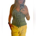 Mine Sexy Ruffled Zip Up Tank Top Size Large Photo 1