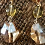 Cache  Earrings Faceted Crystals 2 1/4" Long Wedding Event Work Casual $32 NWT Photo 1