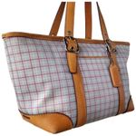Coach  - Plaid Tote Bag with Tan Accents & Hangtag Photo 9