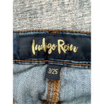 Indigo Rein Blue Denim Button Front Cut Off Skirt Size 3 / 25 Photo 3