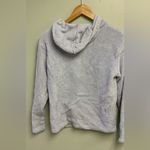 Cozy Gray Hoodie with Daisy Patch White Photo 3