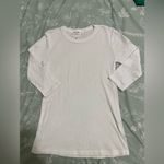 Michael Stars  Shimmery White 3/4 Sleeve Tee Sz M/L Anthropologie Photo 1