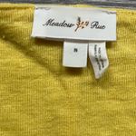 Anthropologie Meadow Rue Yellow Shirt Sleeve V Neck 100% Linen Summer Top Size S Photo 2