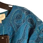 Sachin + Babi Wren Moroccan Blue Cape Embroidered Gown Size 4 Photo 6