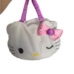 Hello Kitty Sanrio Large Plush Tote Bag purse purple pink bow dopamine dressing White Photo 1