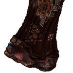 Essentials by Milano Womens Y2K Fairy Paisley Beaded Top Size XL Button Up Boho Brown Photo 7