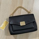 Michael Kors Lita Black Leather Medium Shoulder Crossbody Bag Satchel Handbag Photo 8