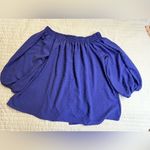 Ariella Arielle blue textured off shoulder top Photo 2