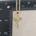 Boutique Gold Filled Infinity Cross Pendant with 18" Gold Filled Chain Necklace Photo 5
