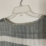 Ace & Jig  gray striped shimmer sleeveless v neck button front top Medium Photo 5