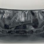 Glossy Black and Silver Chain Shoulder Bag Photo 3