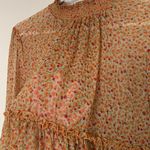 Revolve Women’s Small BYTIMO Fall Floral Tiered Ruffle Sheer Blouse Photo 4