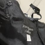 Jessica McClintock Gunne Sax Black Vintage Gown Party Dress Sz 1 Satin Photo 5