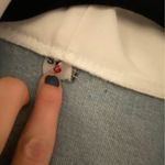 Denim Anime Embroidered Hoodie Jean Jacket Women's Size Small​ Blue Photo 3