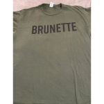 Army Green Short Sleeve Tee Shirt Size‎ 3XL Brunette Causal Top Streetwear Funny Size 3X Photo 1