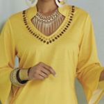 Ashro Yellow Vickie Jeweled Top Photo 2