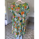 LuLaRoe  Floral Midi Dress Vibrant Garden Party Boho Cottagecore Retro Vintage S Photo 4