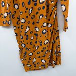 3.1 Phillip Lim x Target Long Sleeve Ruched Cheetah Print Knee Length Dress XL Orange Photo 4