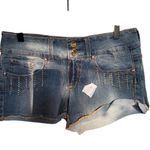 Dollhouse  The Sienna Mini Denim Shorts Gem Buttons Size 9 Grunge Y2K Vintage‎ Photo 11