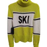 Head Rebels Coco Pullover Women Knit Sweater Lime/White Size SMALL New NWT Photo 0