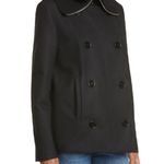 Judith and Charles Wool Blend Coat Black Double Breasted Peacoat Size 6 NWT Photo 11