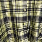 VTG Karen Arnold Sz 3X Chartreuse 100% Silk Taffeta Jacket Plaid Top Plus Size Green Photo 1