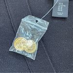 Tahari jacquard knit vest with gold metallic buttons black Sz XL Photo 9