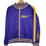 Rockstar Original Jacket size Small women’s purple and yellow cold shoulder Photo 0