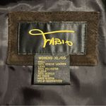 Fabio Womens Chocolate Brown Suede Knit Sleeve Size XL Capsule Neutral Classic Photo 6