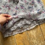 Decree Degree Purple Floral Ruffle Lace Trim V Neck Tank Top Medium Photo 5