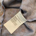 American Eagle  Blue Waffle Floral Thermal Crop Top Lettuce Hem Stretch Size XXS Photo 7