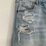 American Eagle Ripped Baggy Mom Denim Shorts sz 18 Ripped Distressed Light Wash Photo 2