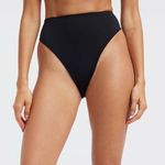 Reformation Black High Leg Cut High Wiasted Bikini Bottoms Photo 0