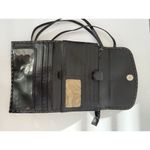 Brighton  Bloom Small Black Leather Roses Wallet Organizer Crossbody Clutch‎ Photo 14