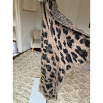 Leopard Print Waterfall Cardigan Vest Open Front Boho Buttery Soft M/L Festival Black Size M Photo 4