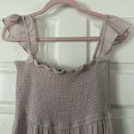 Aakaa  Tan Ruffle Mini Dress | Smocked Bodice‎ | Boho Cottagecore Style | Size M Photo 2