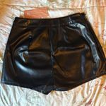 SheIn Black Faux Leather Women Shorts Photo 1