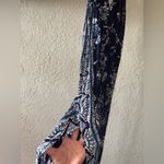 Angie  Blue and White Sleeveless Maxi Dress Photo 2