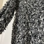 Forever 21 Black white crochet loop knit sweater open front cardigan small Photo 4