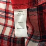 Altar'd State Altar’d State Red Plaid Button Front Peplum Flannel Shirt Long Sleeve Boho Small Photo 5