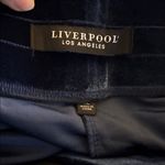Liverpool Pull-On Stretch Velvet Joggers Midnight Blue Sz LG Holiday Pockets Photo 6
