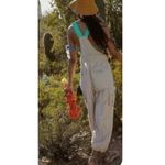 Free People Movement NWT  Morning Meadow Onesie, Oatmilk Combo Tan | Size Small Photo 1