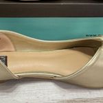 Metallic Gold Faux Leather Flats N.Y.L.A. Charlii from ModCloth Size 10 Photo 2