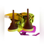 Diane Von Furstenberg  Eva Citron Suede Ankle Wrap Pumps Photo 4