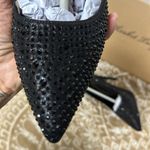 Elisabet Tang Women Pumps, Pointed Toe High Heel Glitter Rhinestone Heels Sparks Black Size 8 Photo 3