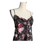 Midnight Bakery Elegant Floral Mini Dress in Black and Pink Size M Size M Photo 2