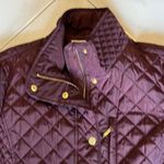 Michael Kors MICHAEL Burgundy Quilted Full Zipper Snap Button Front Jacket Sz XL Photo 3